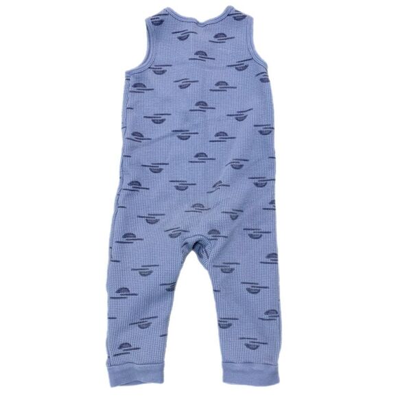 CARTERS Thermal Onesie Boy’s 12M Blue. - Picture 2 of 9